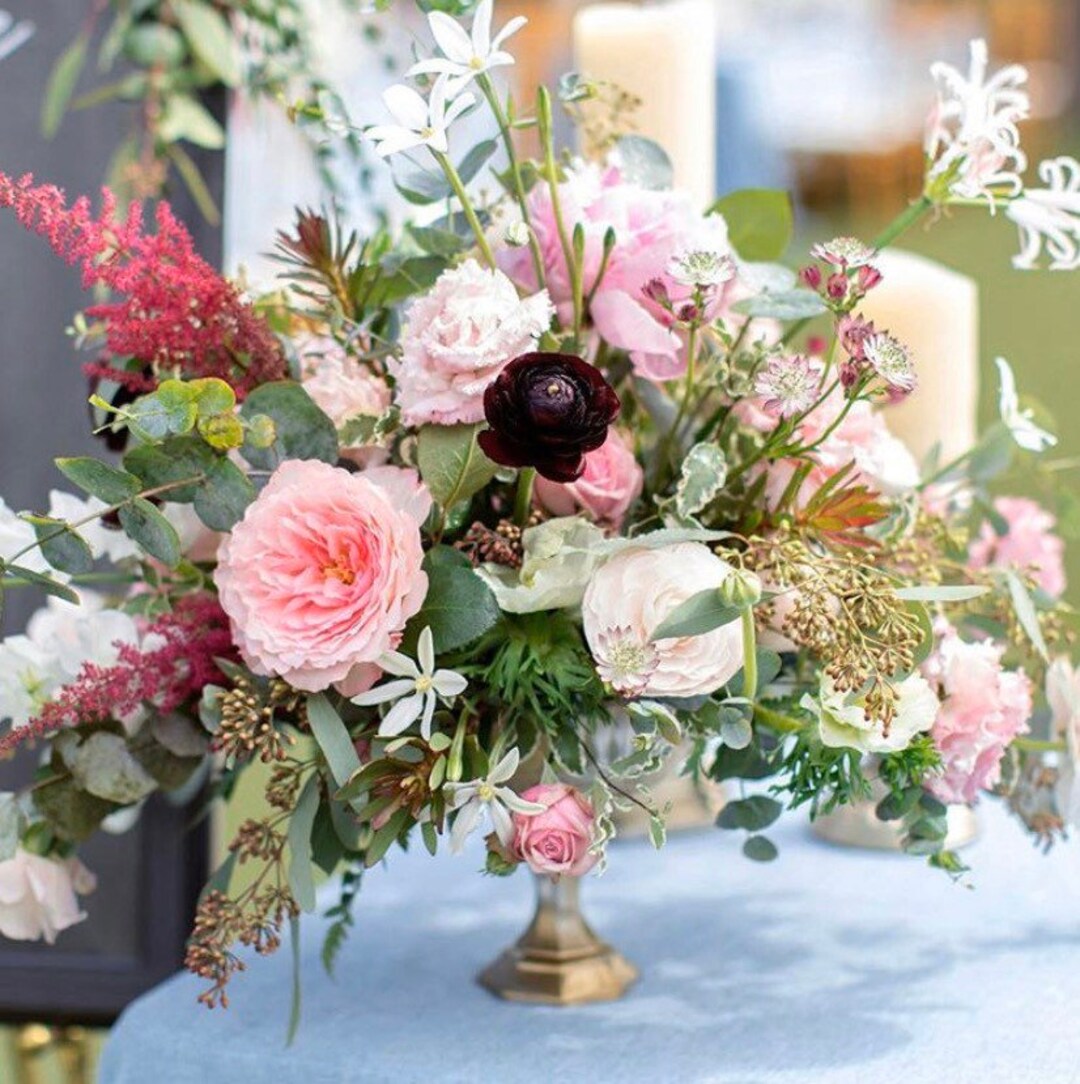 Gold Compote Vase Gold Pedestal Vase Gold Gobelt Gold Etsy