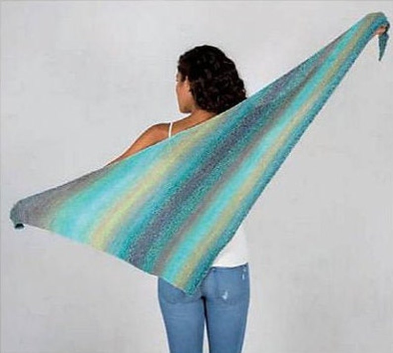 Color No. 104 - Blue-Pistachio-Turquoise Katia Funny Rainbow 100/% cotton multicolour yarn