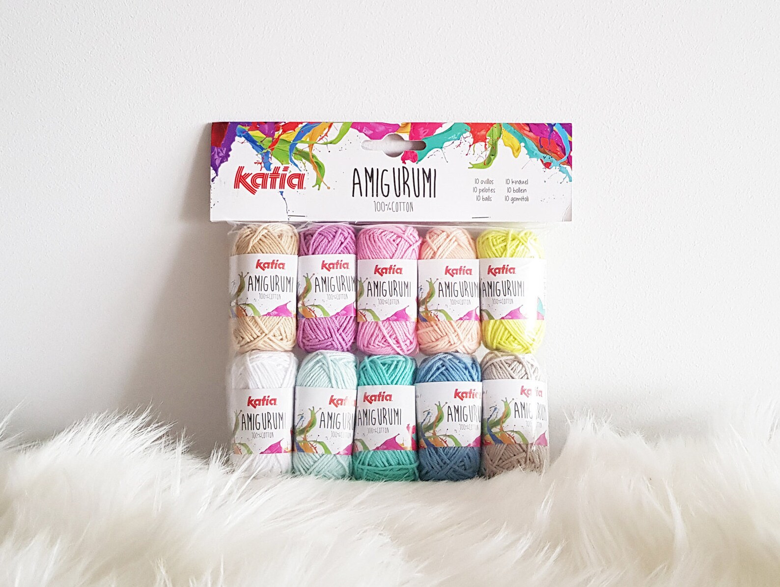 Katia AMIGURUMI Multicolour 100 Cotton Amigurumi Yarn Set Etsy