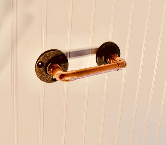 Copper Pipe Door Pull Farmhouse Door Pull Barn Door Handle Etsy