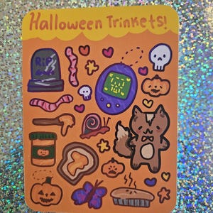 Halloween trinkets sticker sheet!