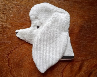 Smudge Dog Poodle &quot;Sugar&quot; Microfiber Covert Cleaning Cloth