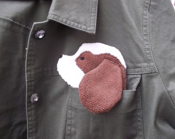 Chiffon de nettoyage discret en microfibre « Chip » Cavalier King Charles Spaniel pour chien