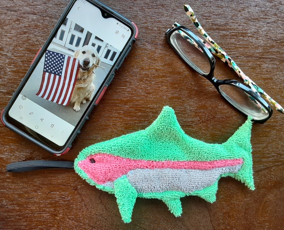 Smudge Fish: Rainbow Trout Microfiber Cleaning Cloth