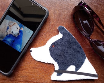 Border Collie Microfiber Cleaning Cloth Smudge Dog "Abbey"