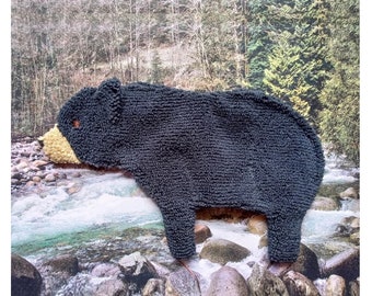 Smudge Bear: Black Bear Microfiber Covert Cleaning Cloth