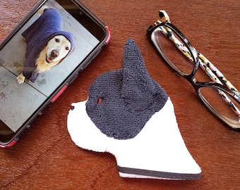 Smudge Dog Boston Terrier "Sox" Microfiber Covert Cleaning Cloth