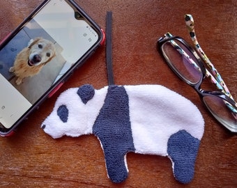 Panda Shaped Microfiber Cleaning Cloth for Smartphones and Lenses