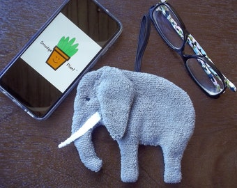 Elephant Shaped Microfiber Cleaning Cloth for Touch Screens and Glasses