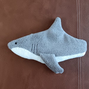 Shark Shaped Soft Glasses Case Made of Microfiber Material, Case and Cleaning Cloth in One, Shark Lover Gift Gray