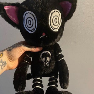 Goth Hypno Cat Plushie