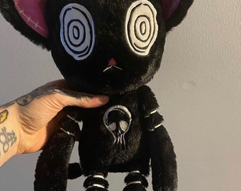 Goth Hypno Cat Plushie