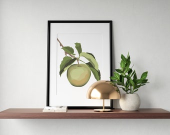 Apple Print - Orchard - fruit Print - Nordic Design - Illustration - Nature - Freedom - Scandi - Scandinavian - Countryside - Tree