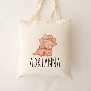 Personalized Kids Tote Bag, Children&#39;s Canvas Book Bag, Daycare Preschool Tote, Customizable with Child&#39;s Name, Eco-Friendly Tote Bag
