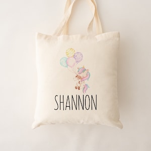 Personalized Kids Tote Bag, Children&#39;s Canvas Book Bag, Daycare Preschool Tote, Customizable with Child&#39;s Name, Eco-Friendly Tote Bag