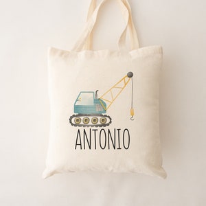 Personalized Kids Tote Bag, Children&#39;s Canvas Book Bag, Daycare Preschool Tote, Customizable with Child&#39;s Name, Eco-Friendly Tote Bag