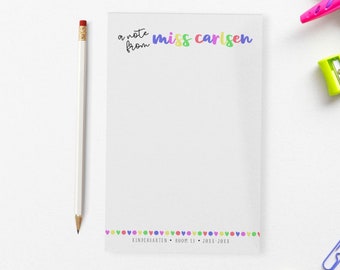 Personalized Teacher Notepad | Custom Stationery Gift - Etsy