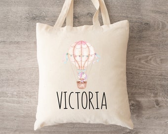 Personalized Kids Tote Bag, Children's Canvas Book Bag, Daycare Preschool Tote, Customizable with Child's Name, Eco-Friendly Tote Bag