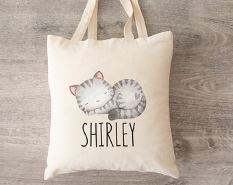 Personalized Kids Canvas Tote, Children's Book Bag, Daycare Tote