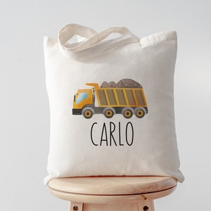 Personalized Kids Tote Bag, Children&#39;s Canvas Book Bag, Daycare Preschool Tote, Customizable with Child&#39;s Name, Eco-Friendly Tote Bag