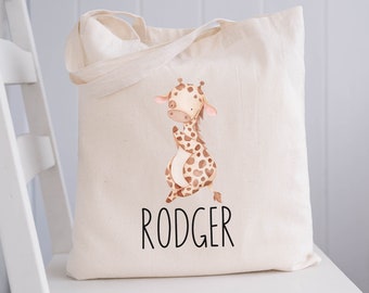 Personalized Kids Tote Bag, Children's Canvas Book Bag, Daycare Preschool Tote, Customizable with Child's Name, Eco-Friendly Tote Bag