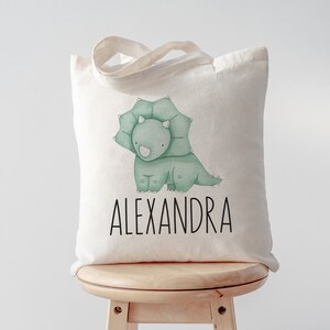 Personalized Kids Tote Bag, Children&#39;s Canvas Book Bag, Daycare Preschool Tote, Customizable with Child&#39;s Name, Eco-Friendly Tote Bag