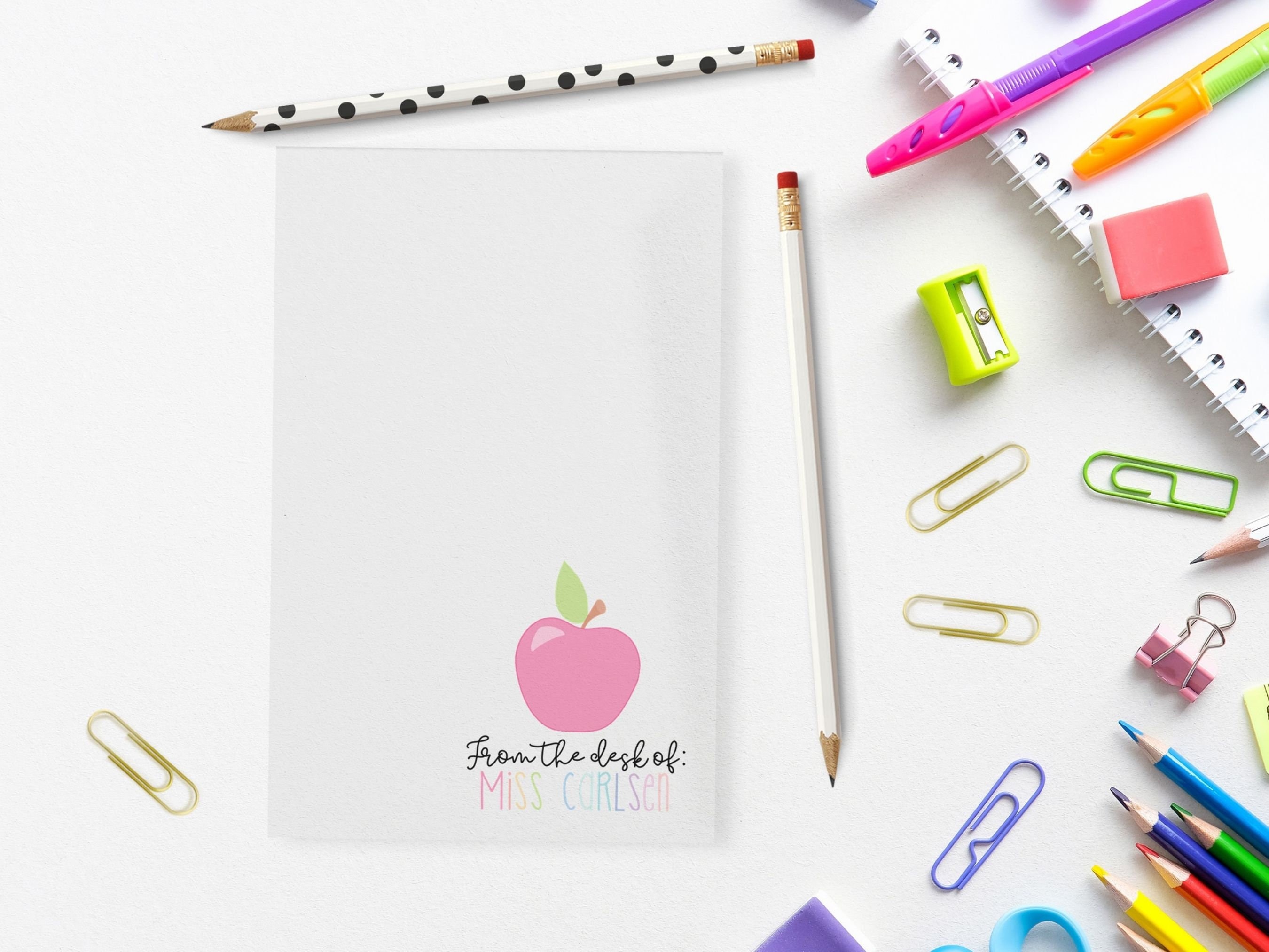Personalized Notepad, Teacher Notepad, Custom Notepad, Teacher Gifts, Custom Stationery, Initial Gift, Personalized Stationery, To-do lists