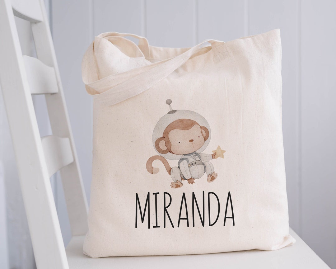 Personalized Kids Tote Bag, Children's Canvas Book Bag, Daycare ...