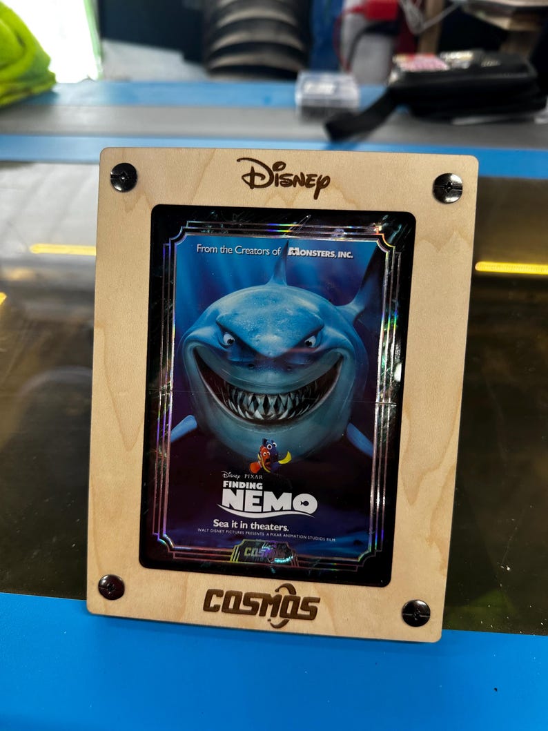 Disney Cosmo Booklet Card Display Frame | Laser Engraved Wood Trading ...