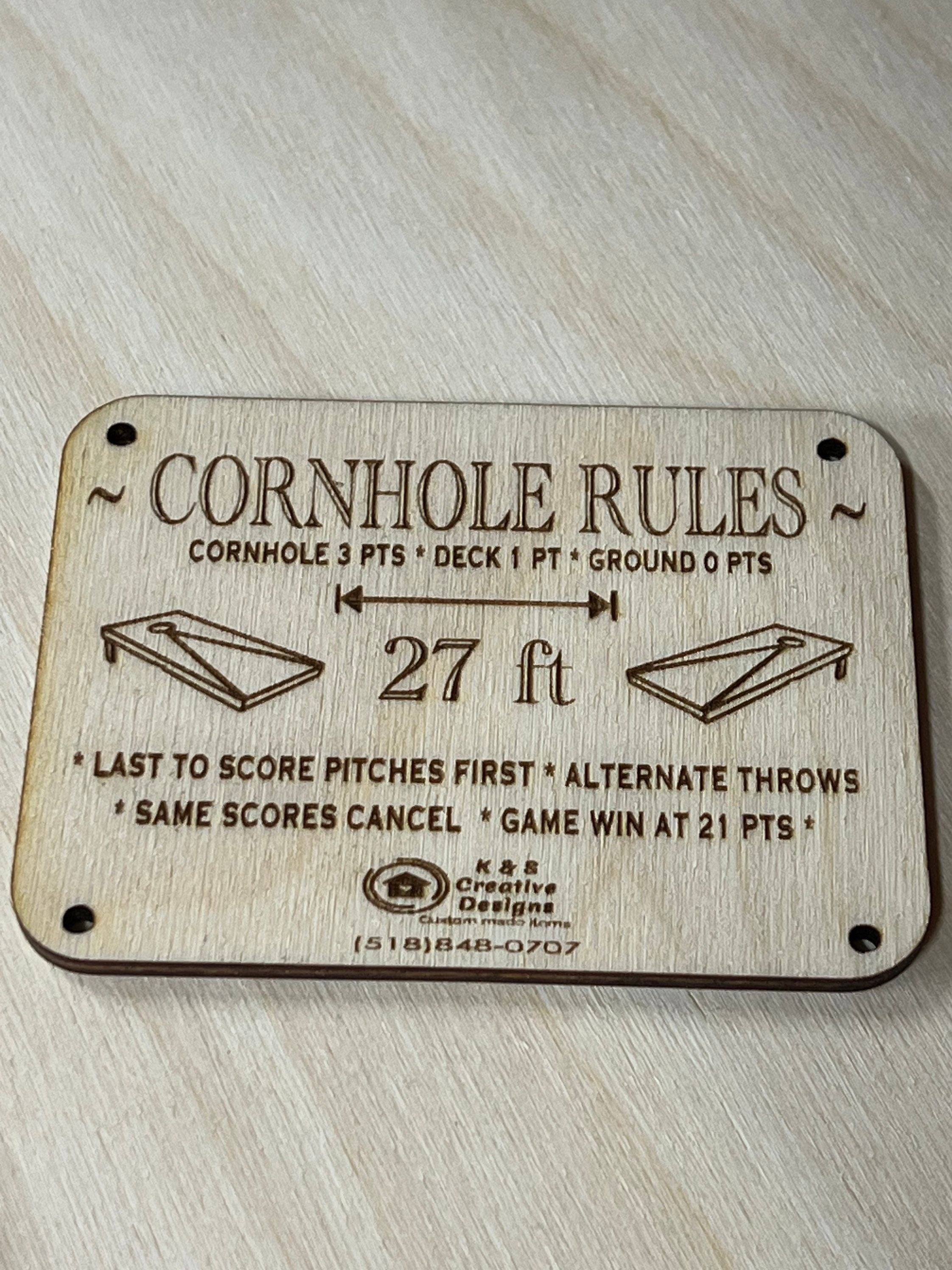 Cornhole Rules - Etsy