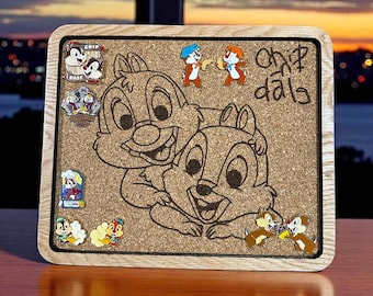 Laser Engraved Disney Cork Pin Board | Kids Room Decor