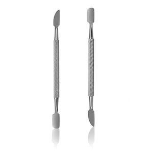 Professional Stainless Steel Cuticle Pusher and Spoon Nail Cleaner Set for Salon-Quality Manicures (Pack of x 2)