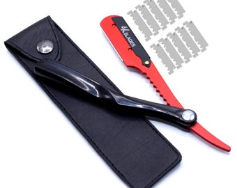 Personnalisez la gorge coupée au rasoir avec coupe droite pour homme et barbier - Rasoir pour homme, cadeaux de fête des pères, cadeau pour lui, cadeau d'anniversaire pour homme