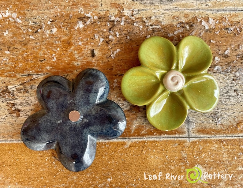 Ceramic Flower Set of 3 Etsy
