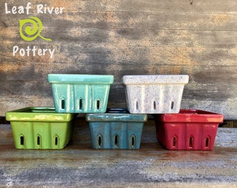 Set of 2 - Ceramic Berry Basket