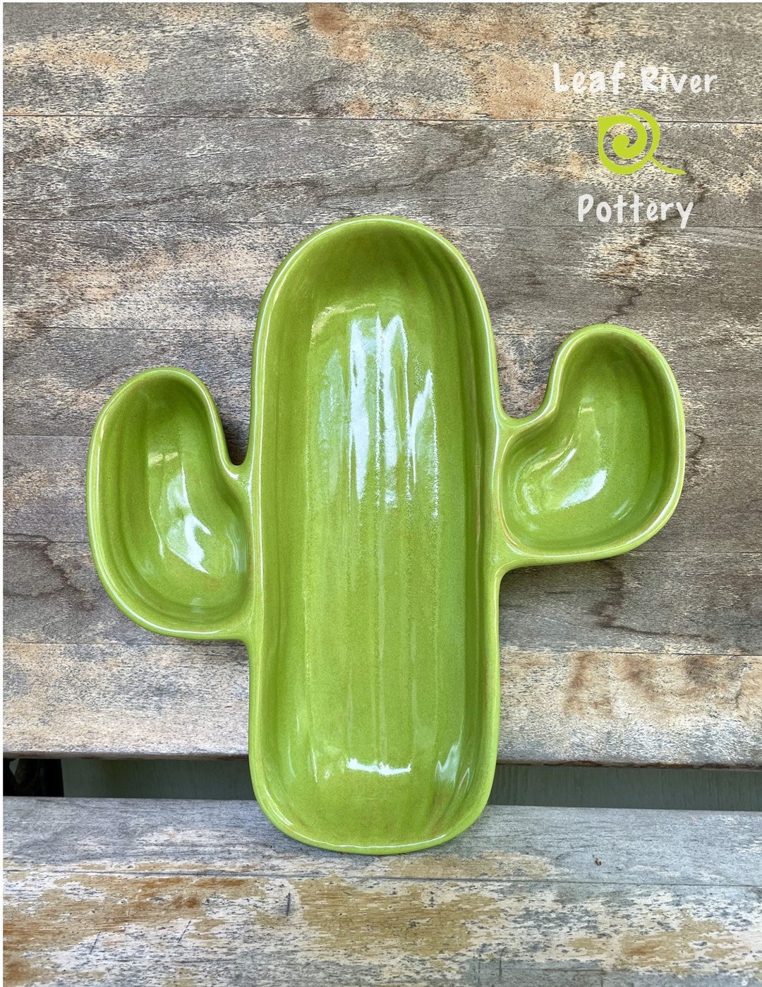 Ceramic Cactus Chip & Dip Etsy