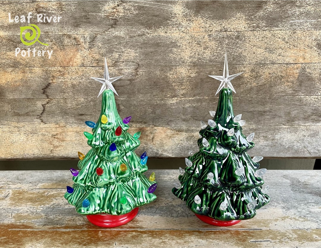 Ceramic Christmas Tree Light Vintage Style Etsy