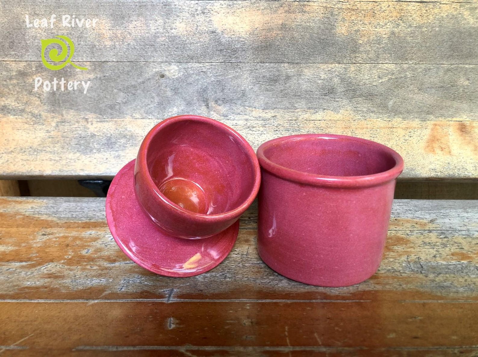 Ceramic Butter Crock - Plum Island