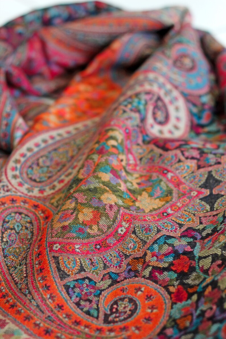 Beautiful Antique Kashmir Kani Shawl Hand Loomed With 100 Etsy
