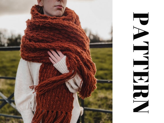 oversized crochet scarf