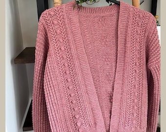 CROCHET Bobble Cardigan Pattern INSTANT DOWNLOAD
