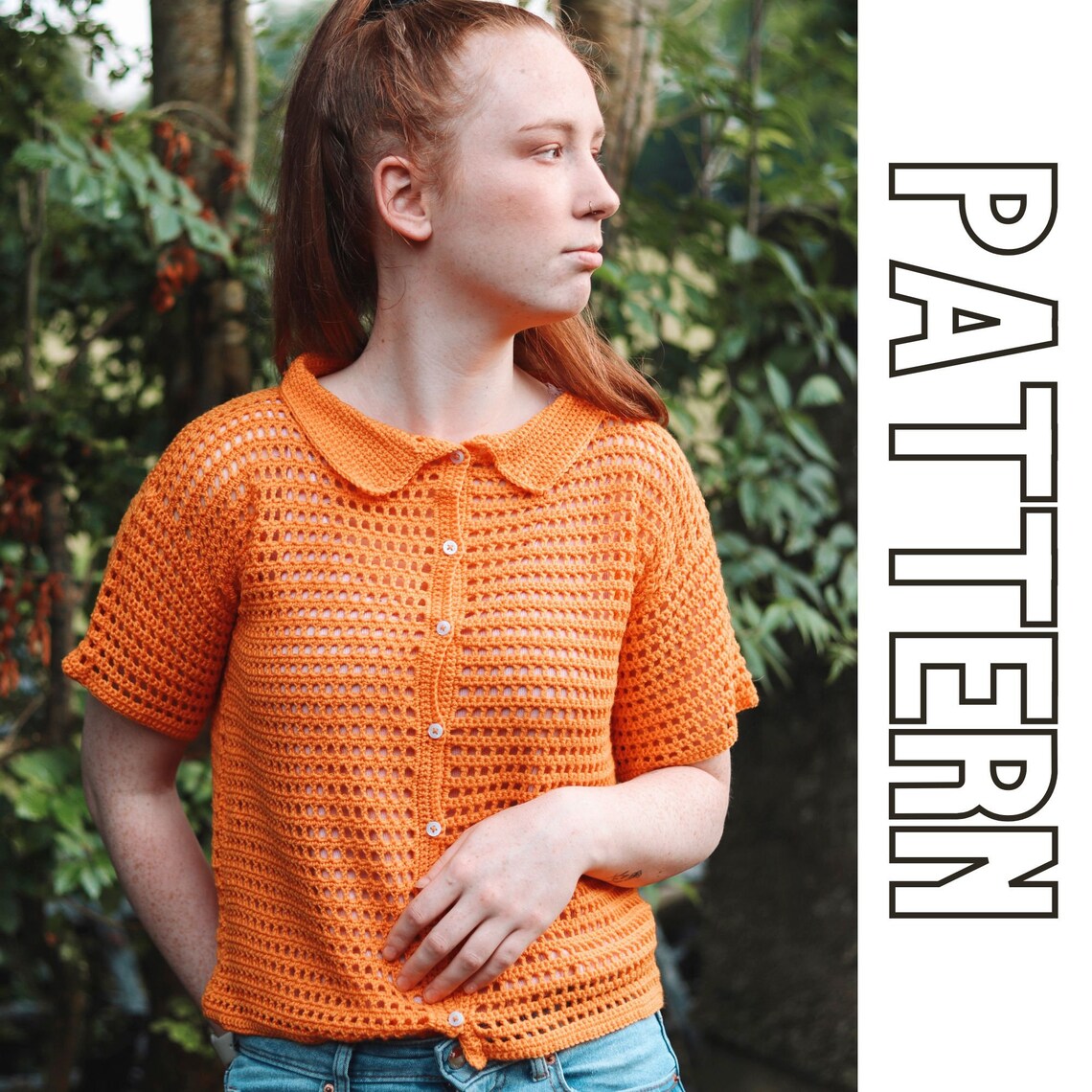 Crochet Sheer Shirt -Bust 44