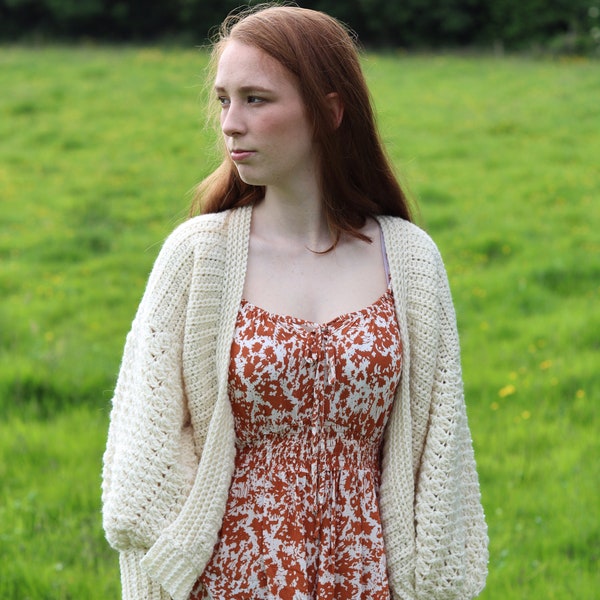 CROCHET Balloon Sleeve Cardigan PATTERN