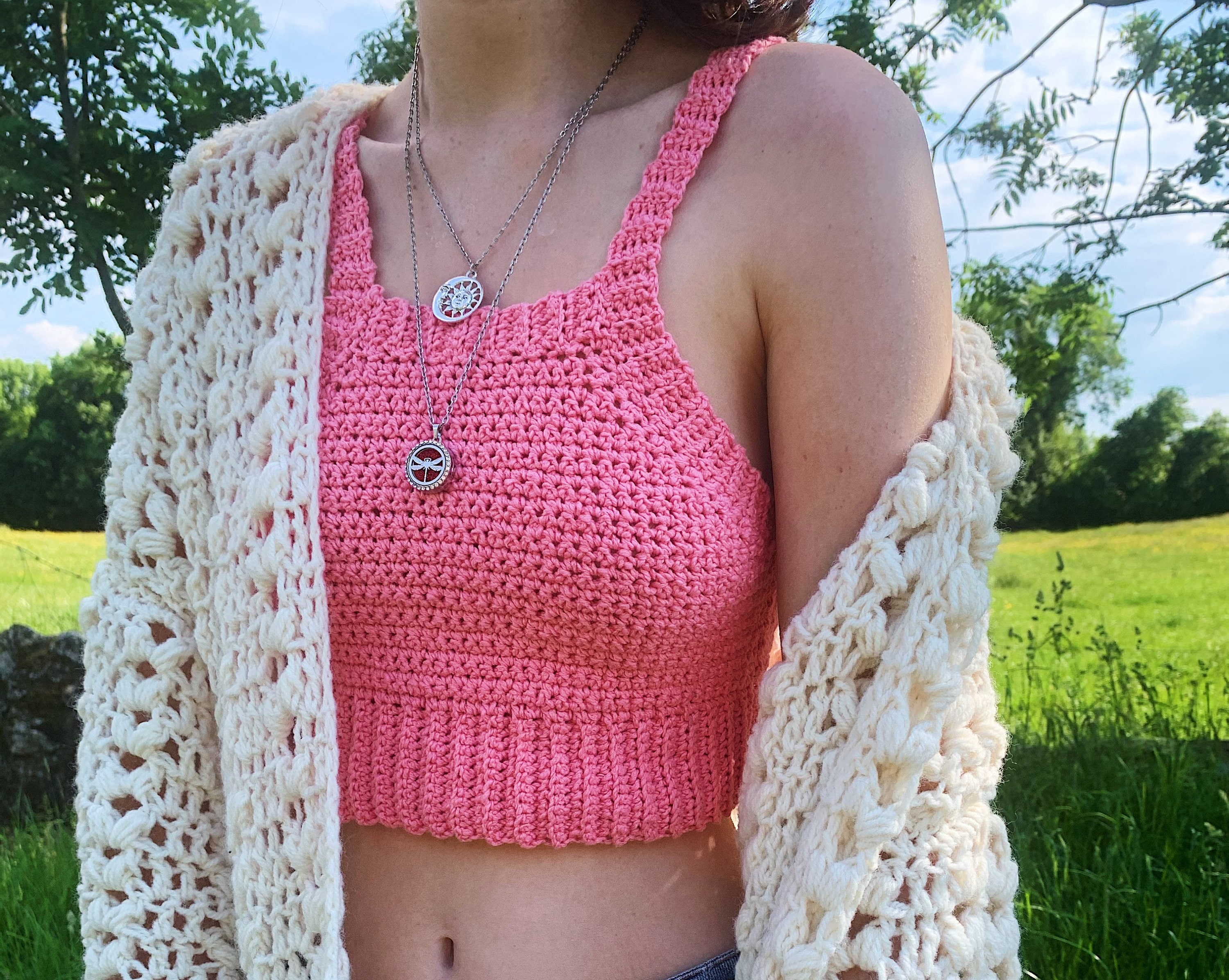ラインヴァンドleinwande Fruits Mix Crochet Top