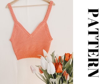 Crochet PATTERN Crop Top Tank Top