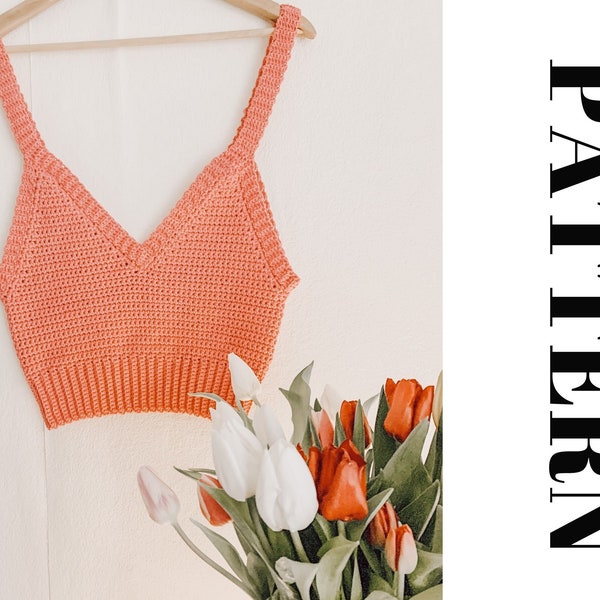 Crochet PATTERN Crop Top Tank Top