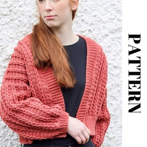 Gehäkelte geflochtene Strickjacke Muster INSTANT DOWNLOAD