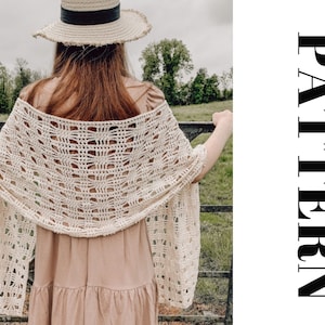 Crochet PATTERN Summer Shawl