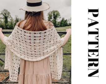 Crochet PATTERN Summer Shawl