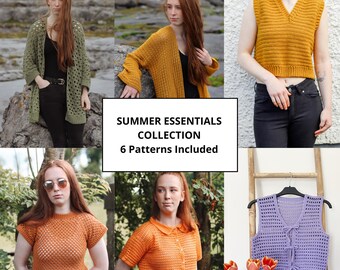 HÄKELANLEITUNG EBOOK / Summer Essentials Kollektion, mit 6 Mustern